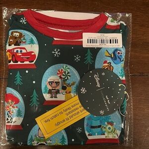 Disney Pixar Character Pajama Set Snow globes top and bottom SET 12 to 18 Months